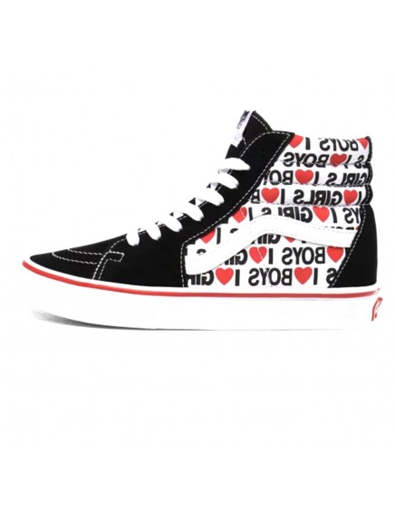 VANS SK8 HI NEGRAS Y ROJAS