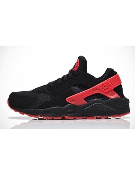 NIKE HUARACHE NEGRAS ROJAS